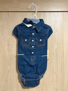 Wrangler Baby Boy Denim Long Sleeve Onesie